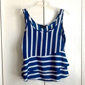 Striped peplum top